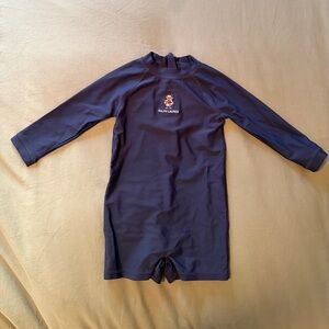 Ralph Lauren Kids Blue Rashguard Swimsuit 18-24M